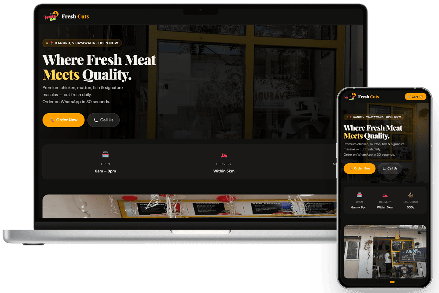 freshcuts project mockup