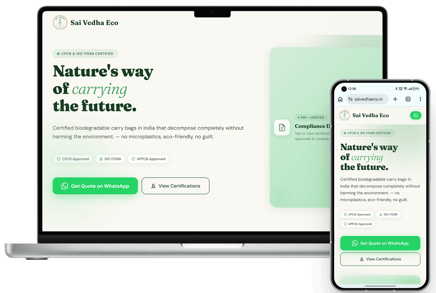 saivedha project mockup